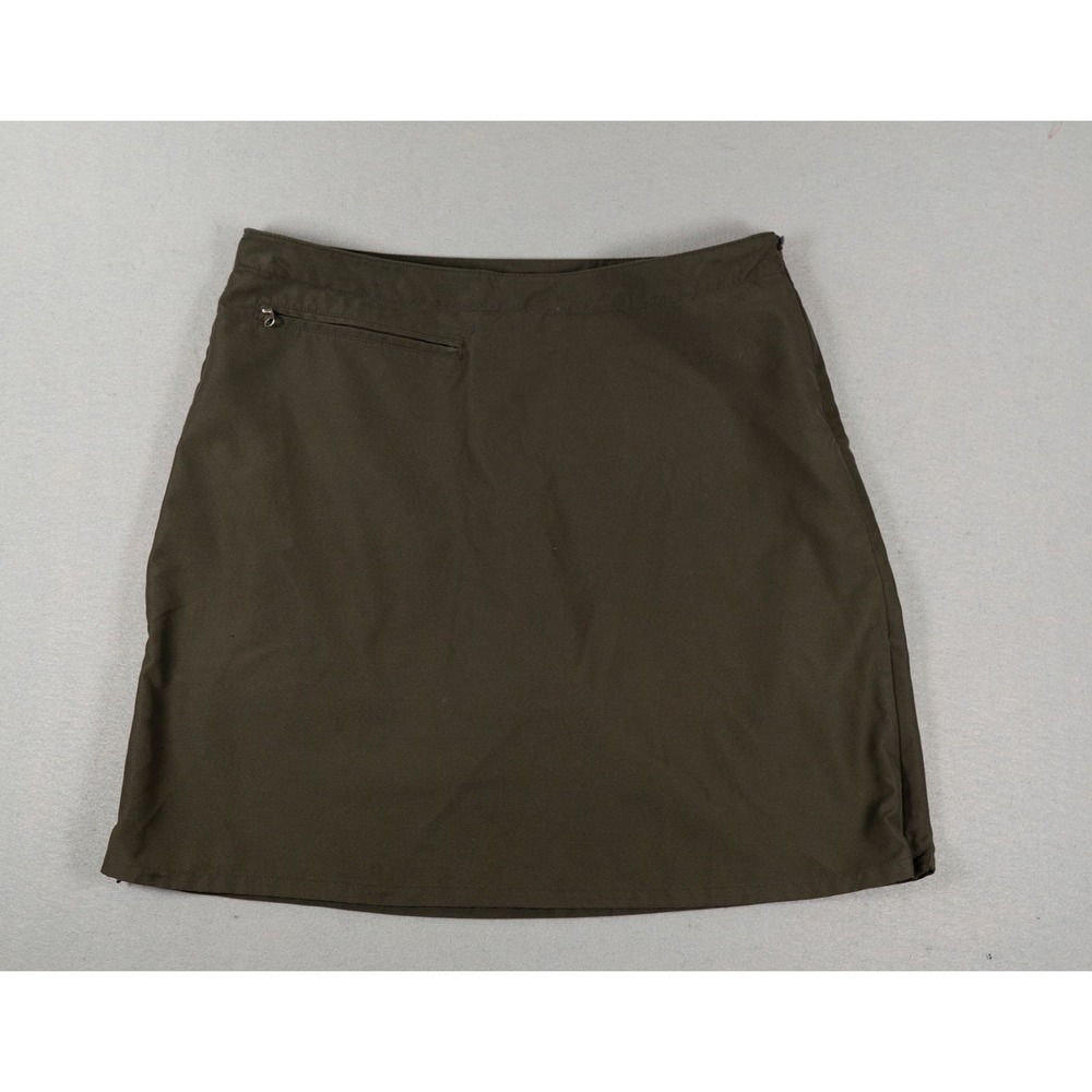 Patagonia Womens Active Skort Side Zip Pocket Olive Green Size 6 Gorpcore Hiking